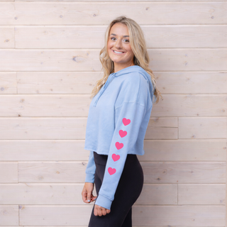 Cropped All You Need Is Love Hoodie