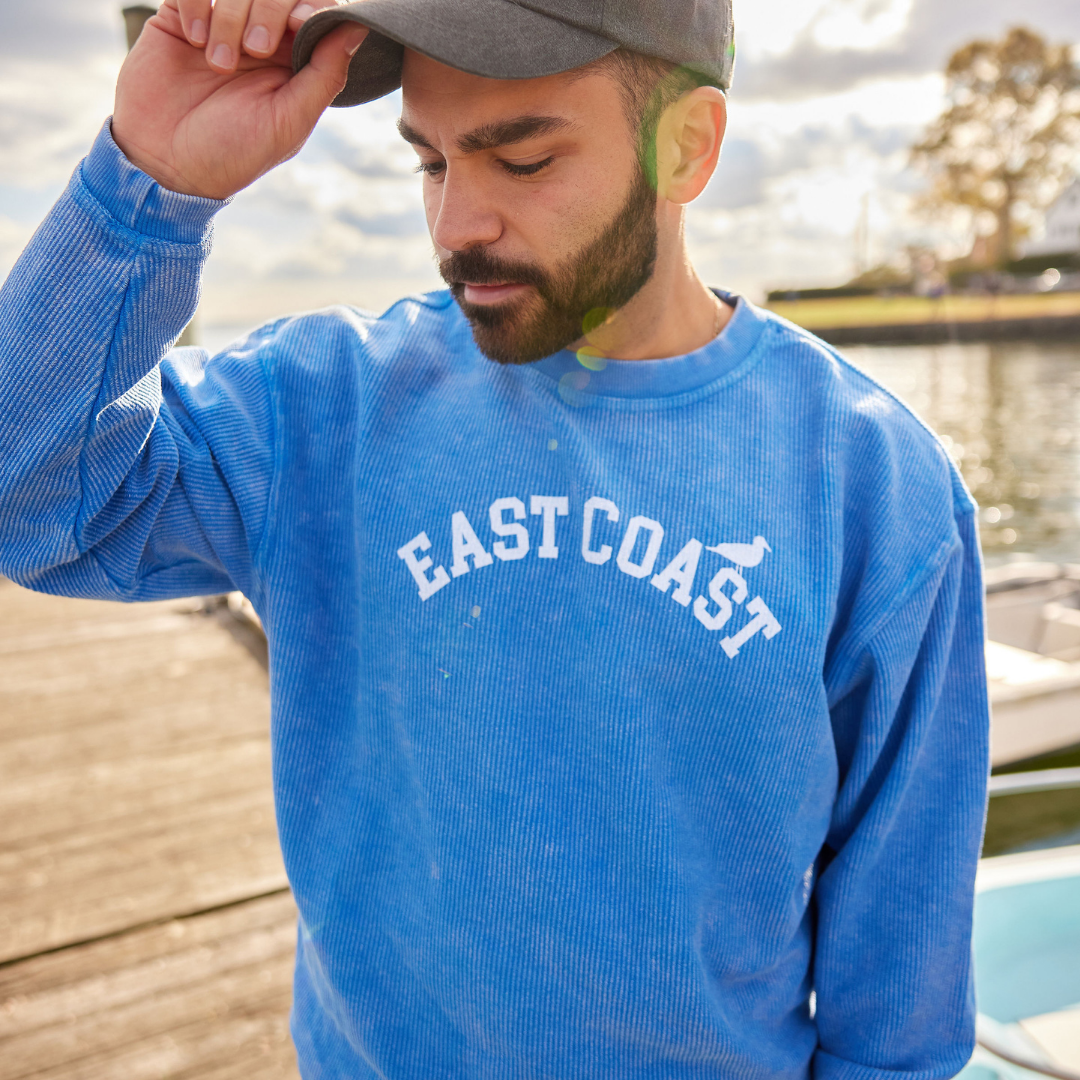 Corded crewneck sweatshirt sales